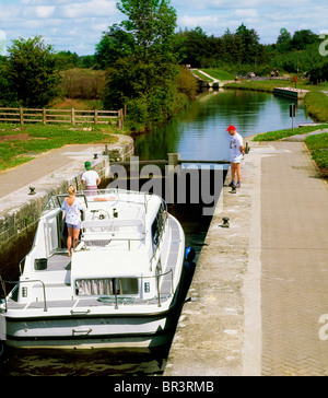 Shannon-Erne Waterway, Co Leitrim, Ireland, Canal Ballinamore Ballyconnell Banque D'Images