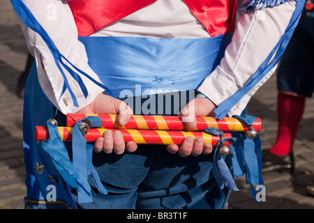 Ville de Ripon Morris dance - Morris sticks Banque D'Images