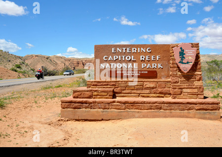 Entrée privée Capitol Reef National Park Utah Banque D'Images