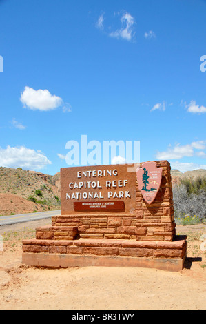 Entrée privée Capitol Reef National Park Utah Banque D'Images