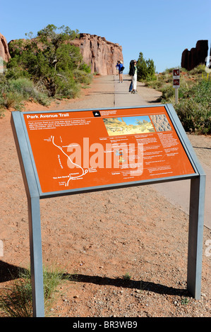 Park Avenue Arches National Park Moab Utah Banque D'Images