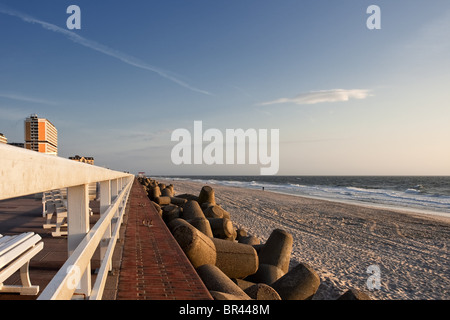 Tetrapodes sur la côte, à Westerland Sylt, Allemagne Banque D'Images