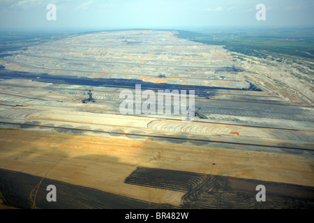 Le charbon brun surface mining, l'Allemagne, en Rhénanie du Nord-Westphalie, Hambach Banque D'Images