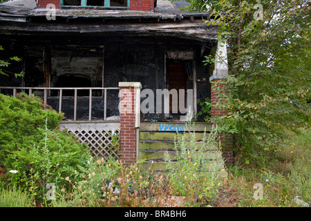 Postes vacants et des Detroit Michigan USA logement Banque D'Images