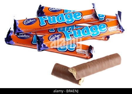 Fondant au chocolat Cadbury's Six bars Banque D'Images