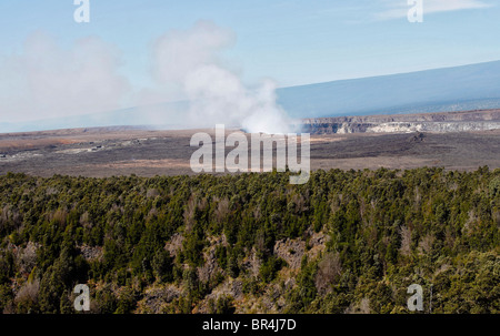 Cratère du volcan bouclier Kilauea Banque D'Images