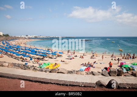 La plage de Playa Dorada, Playa Blanca, Lanzarote Banque D'Images