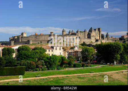 France, Carcassonne, château médiéval Banque D'Images