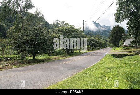 Les paysages ruraux de la province de Chiriqui, région orientale du Panama, à Boquete. Banque D'Images