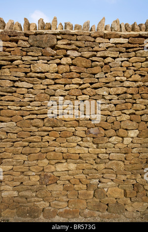 Mur en pierre sèche Banque D'Images