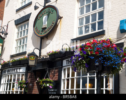 Le marché Pub à Chesterfield, Derbyshire, Angleterre, Royaume-Uni Banque D'Images