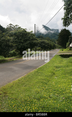 Les paysages ruraux de la province de Chiriqui, région orientale du Panama, à Boquete. Banque D'Images