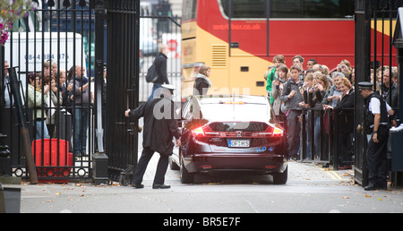 FCX Clarity véhicule électrique à pile à combustible (FCEV) est dévoilé au Royaume-Uni à sec d'affaires Vince Cable par Honda Président David Hodgetts Banque D'Images