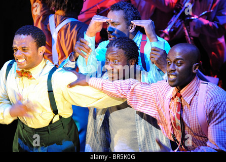 Cinq gars appelé Moe, Stratford East Theatre, Clarke Peters Banque D'Images