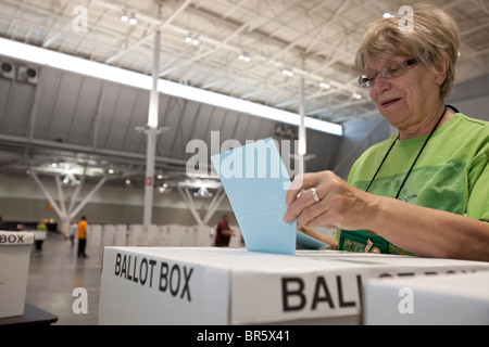 Voter pour les dirigeants syndicaux à l'AFSCME Convention Banque D'Images