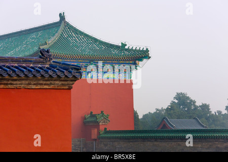 Les détails architecturaux dans le Temple du Ciel, Beijing, Chine Banque D'Images