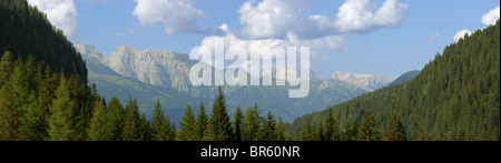 Beau paysage de montagne d'été. Vue de la 'Chaîne' (Lagorai del Trentino-Alto Adige, Italie). Banque D'Images