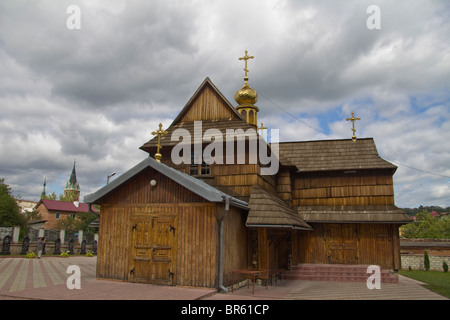 Église en bois de la Dormition, Chortkiv, Kiev oblast (province), Podillya, ouest de l'Ukraine Banque D'Images