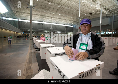 Voter pour les dirigeants syndicaux à l'AFSCME Convention Banque D'Images