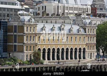 Marché de Billingsgate, vue du London Bridge Banque D'Images