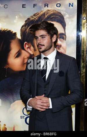 Zac Efron assiste à la première de il mort & Vie de Charlie St Cloud UK Film Première mondiale à l'Empire Leicester Square, Londres, 1 Banque D'Images