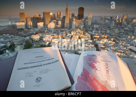 Le rapport Lawson avec la ville de San Francisco en arrière-plan. Banque D'Images