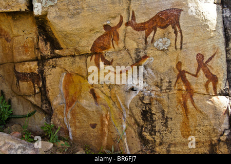 Peintures Bushman, Clanwilliam, Western Cape, Afrique du Sud Banque D'Images