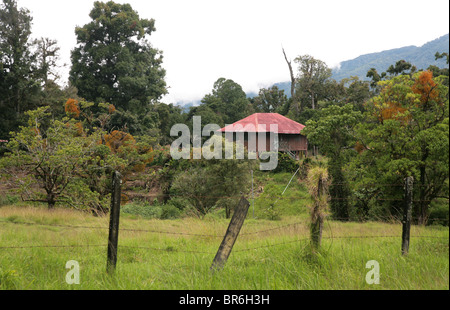 Les paysages ruraux de la province de Chiriqui, région orientale du Panama, à Boquete. Banque D'Images