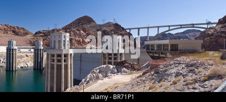 Vue du côté nord du barrage Hoover dans Nevada/Arizona, USA Banque D'Images