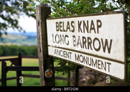 Belas Knap Long Barrow, Cheltenham, Gloucestershire, Royaume-Uni Banque D'Images