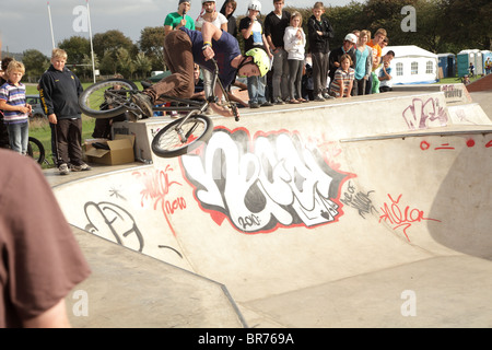 2010 sept. - action au Cheddar Skate Jam Banque D'Images