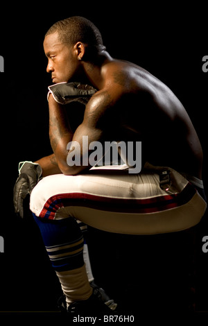 Un portrait de Willis McGahee des Bills de Buffalo a photographié à Studios Sony Los Angeles CA. Banque D'Images