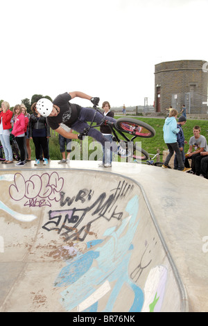 2010 sept. - action au Cheddar Skate Jam Banque D'Images