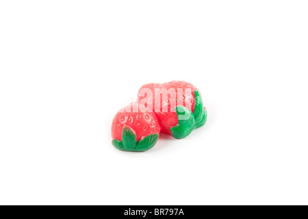 Fraises en plastique Banque D'Images