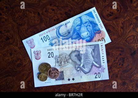 L'argent de l'Afrique du Sud (rand) Banque D'Images