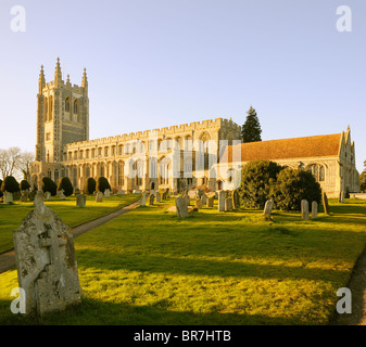 L'église Holy Trinity à long Melford, Suffolk, Angleterre. Banque D'Images