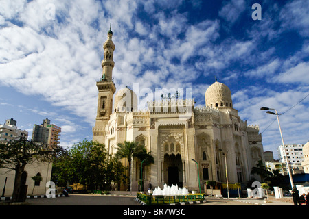 Abu al-Abbas al-Mursi Mosquée, Alexandria, Egypte Banque D'Images
