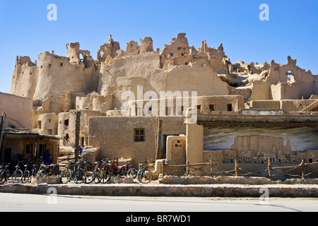 Shali Gadi forteresse, l'oasis de Siwa, Egypte Banque D'Images