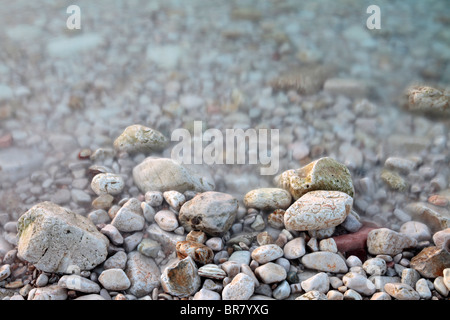 Galets sur la plage Banque D'Images