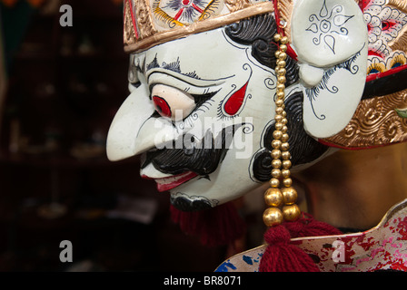 La tête d'un wayang golek. Wayang golek est traditionnelle Marionnette en bois origined de Java, en Indonésie. Banque D'Images