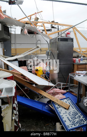 Une tornade a soufflé sur les plaines de l'Ohio, jeudi 16 septembre 2010. Banque D'Images