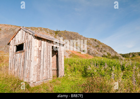 Vieille cabane en bois, de Trinity, à Terre-Neuve et Labrador, Canada Banque D'Images