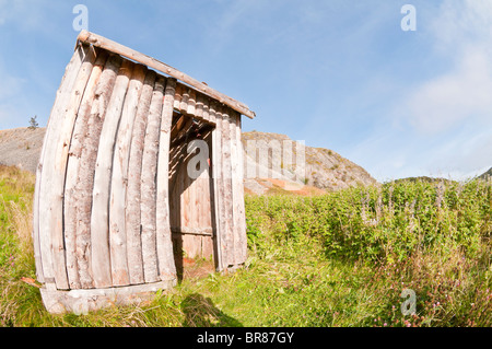 Vieille cabane en bois, de Trinity, à Terre-Neuve et Labrador, Canada Banque D'Images