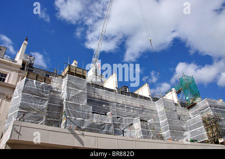 Travaux de rénovation de maisons, Grosvenor Crescent, Belgravia, City of westminster, Greater London, Angleterre, Royaume-Uni Banque D'Images