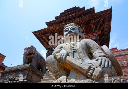 Temple de Nyatapola, Bhaktapur, Vallée de Katmandou, Népal Banque D'Images