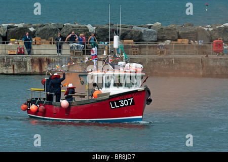 Démonstration de sauvetage de la RNLI à Staithes North Yorkshire Banque D'Images