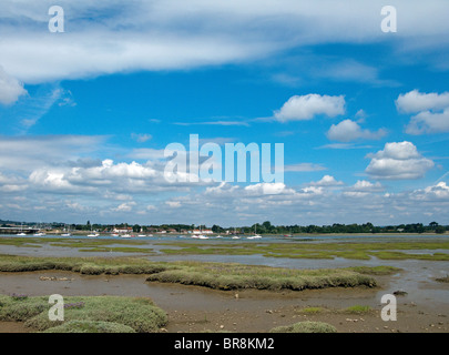 La vue de Hayling Island au nord vers Havant Havant Hampshire et dans Banque D'Images