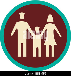 Family Holding Hands Banque D'Images