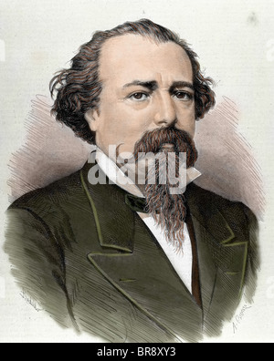 López de Ayala, Adelardo (1828-1879). Poète, dramaturge et homme politique espagnol. Gravure couleur de 1879. Banque D'Images