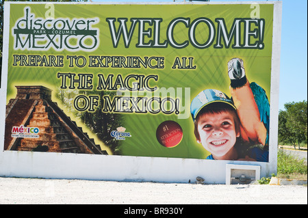 Mexique, Cozumel. Découvrez Mexico Park, San Miguel, Isla Cozumel, île de Cozumel. Banque D'Images